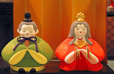 Image showing Japanese dolls couple