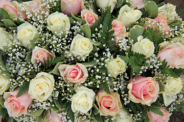 Image showing Wedding arrangement in pink and white