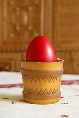 Image showing Red Easter egg