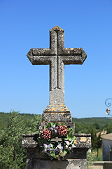 Image showing Tombstone at a French cemetery