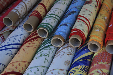 Image showing Rolls of cotton, provencal patterns