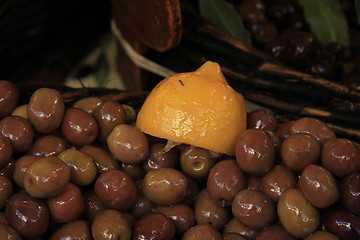 Image showing Olives at a French market