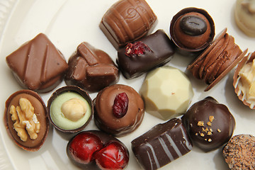 Image showing Decorated chocolates