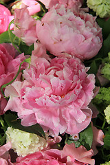 Image showing Peonies in a bridal arrangement