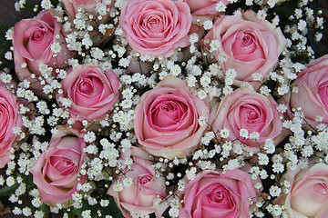 Image showing pink roses in bridal arrangement