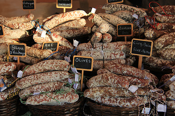 Image showing French sausages