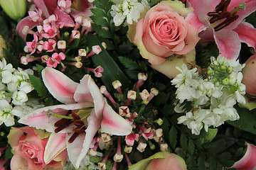 Image showing pink and white bridal arrangement