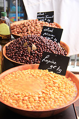 Image showing Olives at a french market