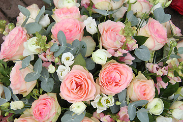 Image showing Bridal arrangement in pink and white