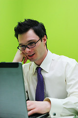 Image showing Man working on a computer