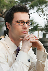 Image showing Attractive young businessman