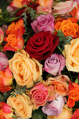 Image showing Colorful rose bouquet