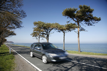 Image showing Driving along the coast