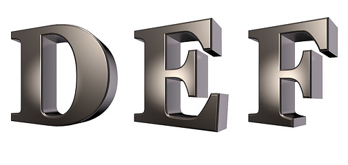 Image showing metal letters