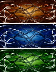 Image showing Dark waves vector banners