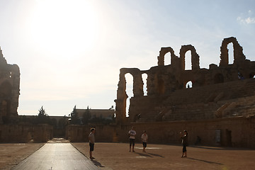 Image showing 	Silhouette of Amphitheater in El Djem