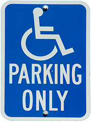 Image showing Handicapped Parking Only