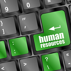 Image showing human resources button on computer keyboard key