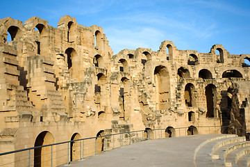 Image showing El Djem, Amphitheatre walls