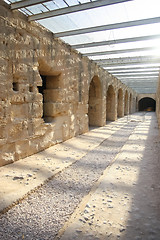 Image showing El Djem Amphitheatre, underground corridors