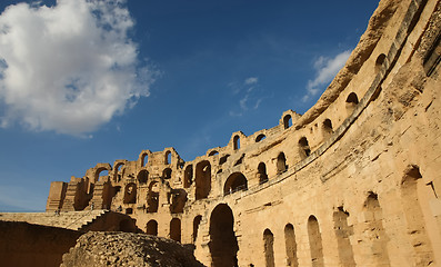 Image showing El Djem roman amphitheatre