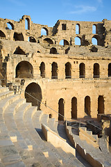 Image showing El Djem Amphitheatre auditorium