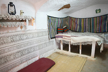 Image showing Bedroom in original troglodyte home