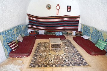 Image showing Living room in original troglodyte home