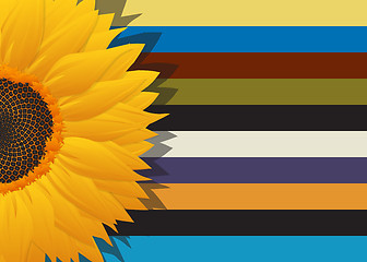 Image showing Sunflower abstract card