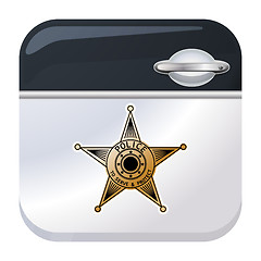 Image showing Police car door app icon