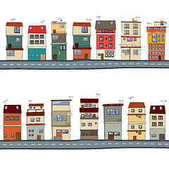 Image showing Cartoon houses illustration