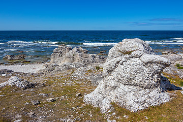 Image showing Rocky coast of Gotland, Sweden