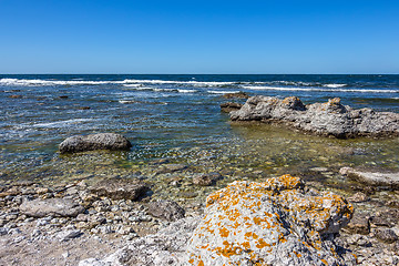 Image showing Rocky coastline of Sweden