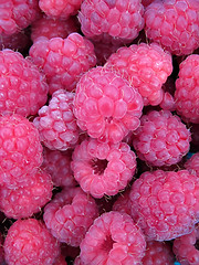 Image showing raspberries background