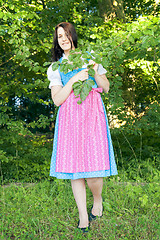 Image showing woman in bavarian traditional dirndl