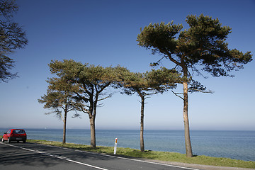 Image showing Driving along the coast