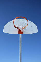 Image showing Basketball backboard and hoop