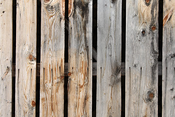 Image showing Colorful natural wooden planks