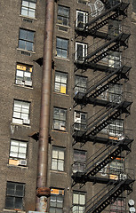 Image showing Brick house with staircase