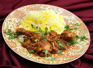 Image showing Butter chicken masala meal