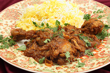 Image showing Butter chicken closeup