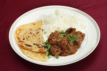 Image showing Kidney masala meal side view