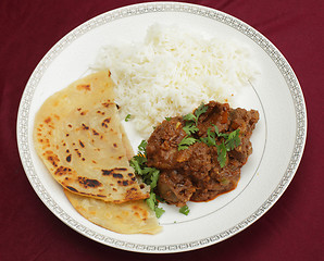 Image showing Kidney masala meal from above
