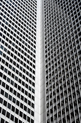 Image showing Inside corner and windows of a skyscraper