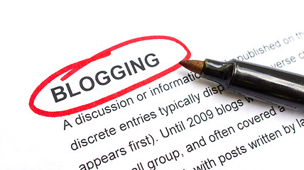 Image showing Blogging Concept