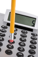 Image showing calculator and pencil