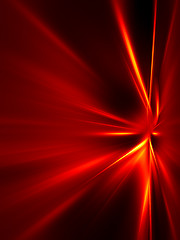 Image showing Red and yellow rays on black background