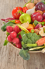 Image showing fresh fruits and vegetables