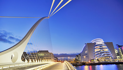 Image showing Samuel Beckett Bridge in Dublin