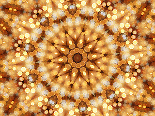 Image showing Mosaic kaleidoscope of circular lights